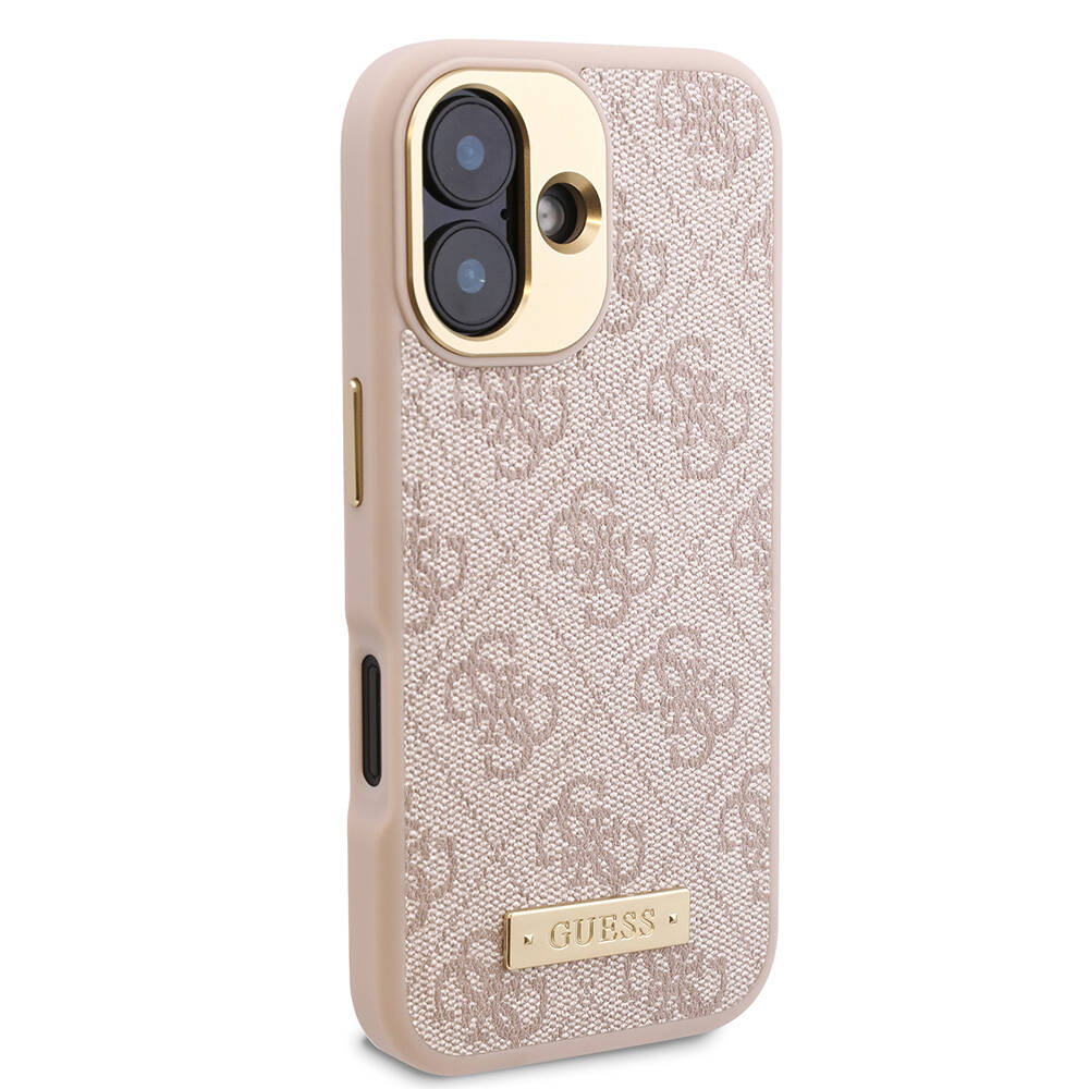 Guess iPhone 16 Orjinal Lisanslı Magsafe Şarj Özellikli PU 4G Desenli Metal Plaka Klasik Logolu Telefon Kılıfı - 4 Guess iPhone 16 Orjinal Lisanslı Magsafe Şarj Özellikli PU 4G Desenli Metal Plaka Klasik Logolu Telefon Kılıfı - 4